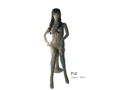 塑膠模特兒 F系列 女 膚 坐姿 (不含假髮)